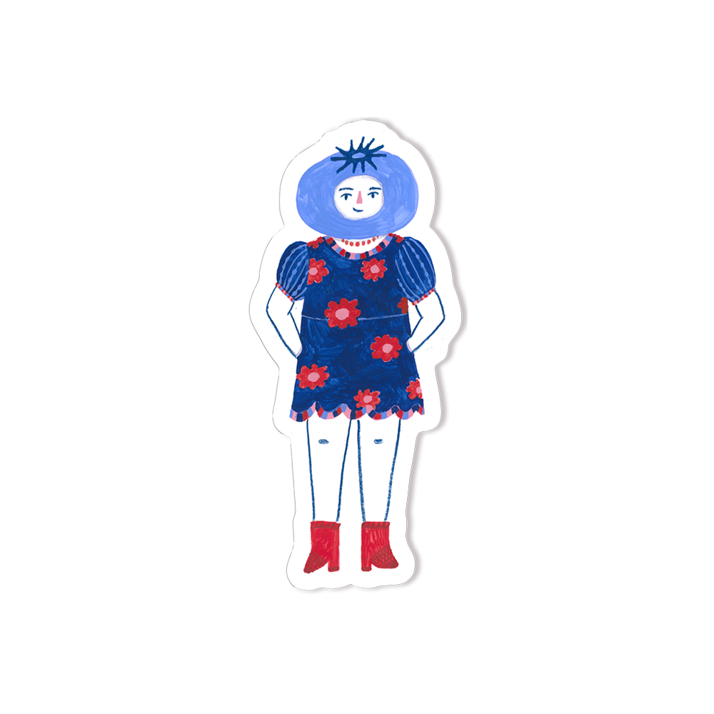 Blueberry Girl Sticker