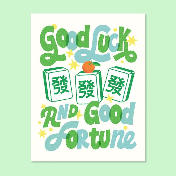 Good Luck and Good Fortune Greeting Card