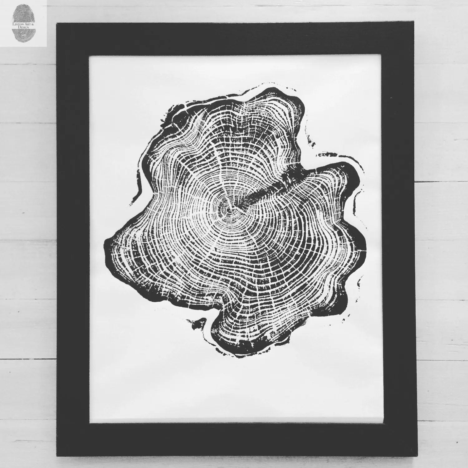 Grand Tetons, Alaska Art, Wyoming Art, Idaho Art, Tree Ring Art, Woodcut print, Biology Gifts, tree ring prints - 18x24 each print