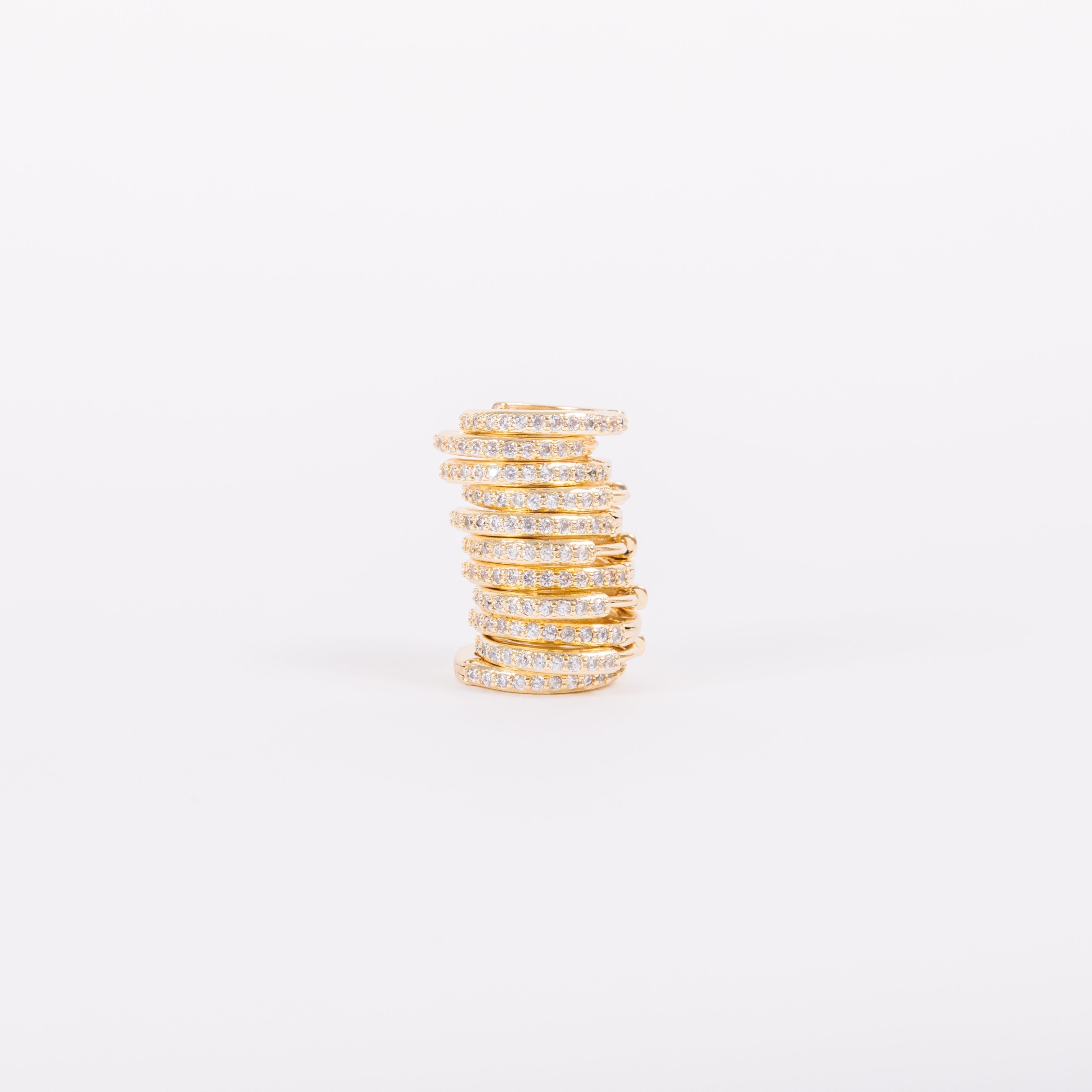 Our gold diamond huggies have been our bestselling earring for over a year, and it's no wonder.&nbsp; With a stunning and classic design, these earrings go with EV. ERY. THING.&nbsp; They are both timeless and on trend.&nbsp; Their&nbsp;unique click in click out clasp&nbsp;allows you to&nbsp;leave them in day and night without any discomfort.&nbsp;