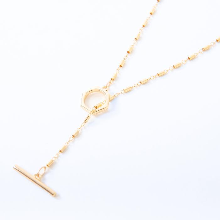 Erin designed The Erin Necklace specifically for you and we are smitten! With the super unique hexagon clasp and the stunning rolo chain, we haven't seen a necklace anywhere like this. We are beyond in love!