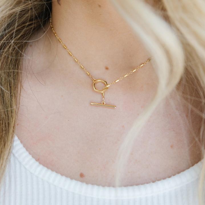 Erin designed The Erin Necklace specifically for you and we are smitten! With the super unique hexagon clasp and the stunning rolo chain, we haven't seen a necklace anywhere like this. We are beyond in love!