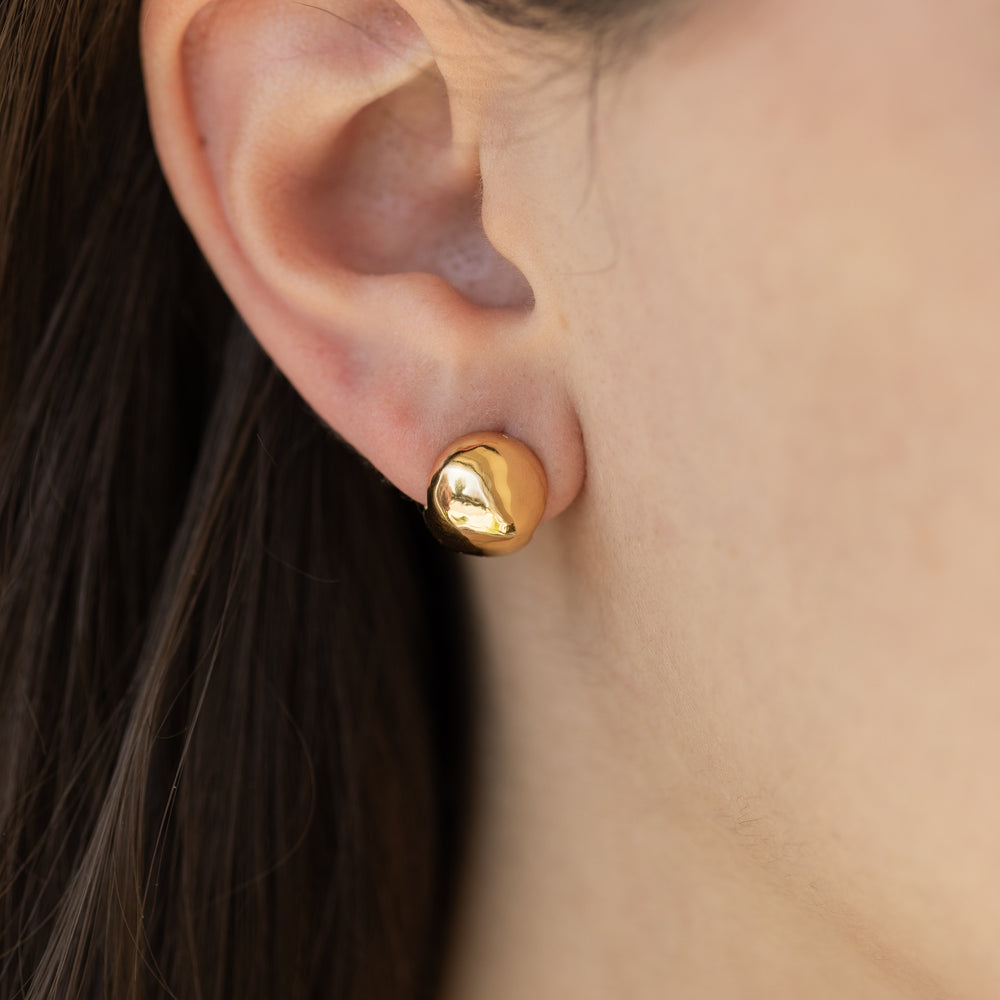 SIDNEY BALL HOOP EARRINGS IN GOLD