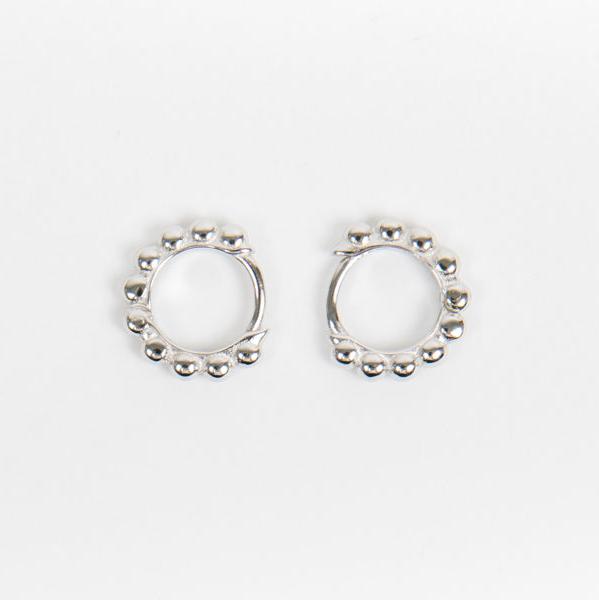 silver bubble hoops