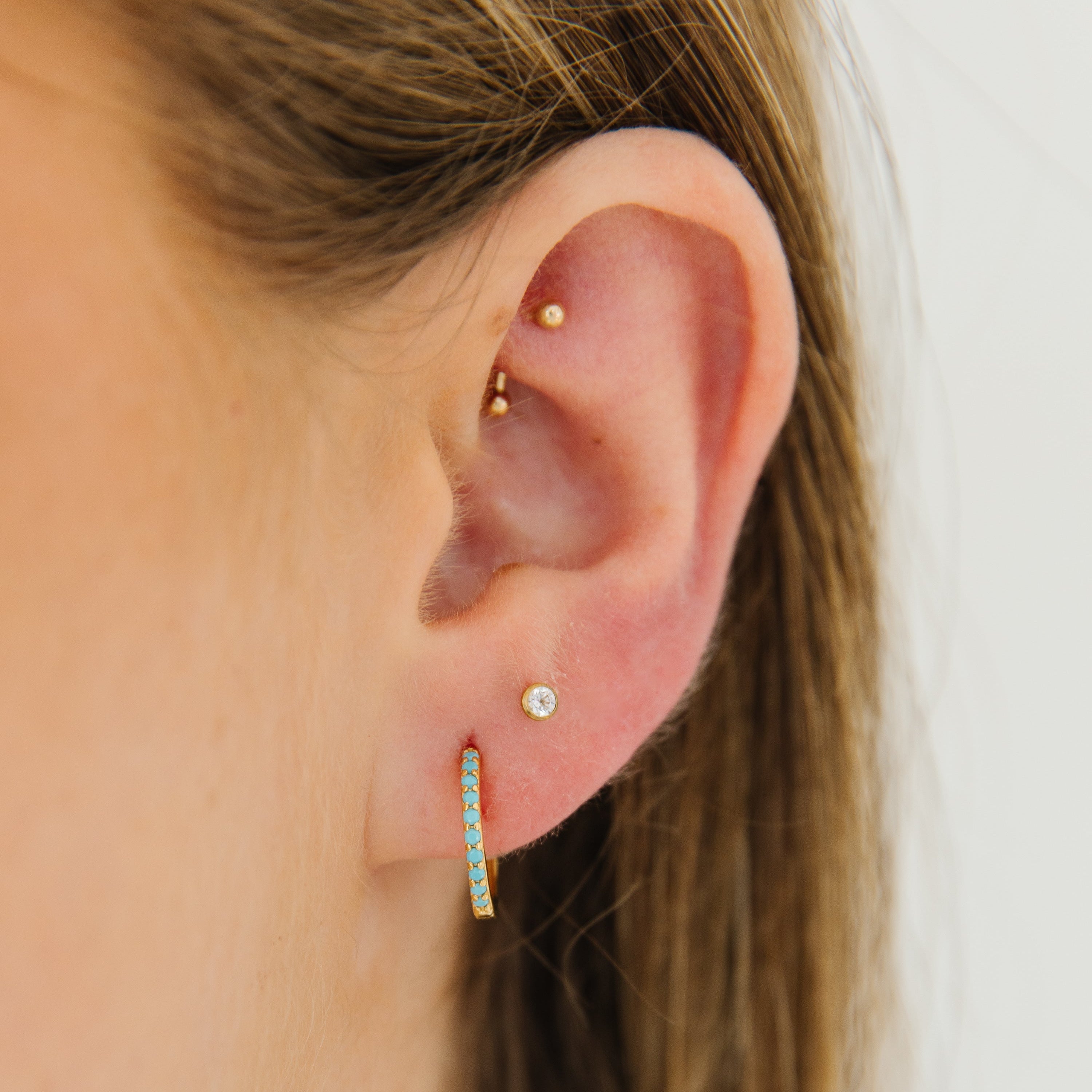 Snatched Turquoise Huggies