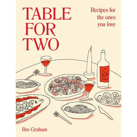 Whether it’s your Mum, your best friend, or your significant other, sweep the person you love off their feet with failsafe recipes for show-off meals for two.
Table for Two is food writer Bre Graham’s first cookbook, showcasing recipes to cook for the people you love. Food to make your heart beat faster, crunchy things, things to risk looking silly eating like spaghetti twirled straight from your fork onto your white t-shirt. The two most romantic meals of all: are breakfast fry-ups and Sunday roasts.