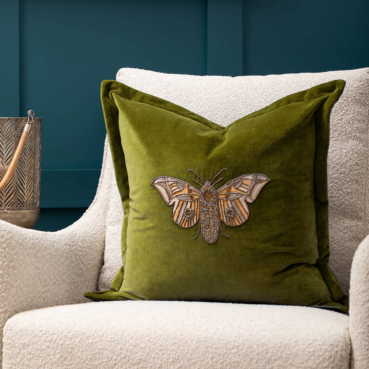 Introduce opulence to your home with our Luna Embroidered Cushion. Crafted from soft velvet and adorned with a luxurious Oxford edge trim, this cushion will effortlessly become a statement piece in any room. Flaunting embellished elements for added luxury and to instantly help transform the look and feel of any room. Complete with a durable zip closure for easy cleaning and filling adjustments.