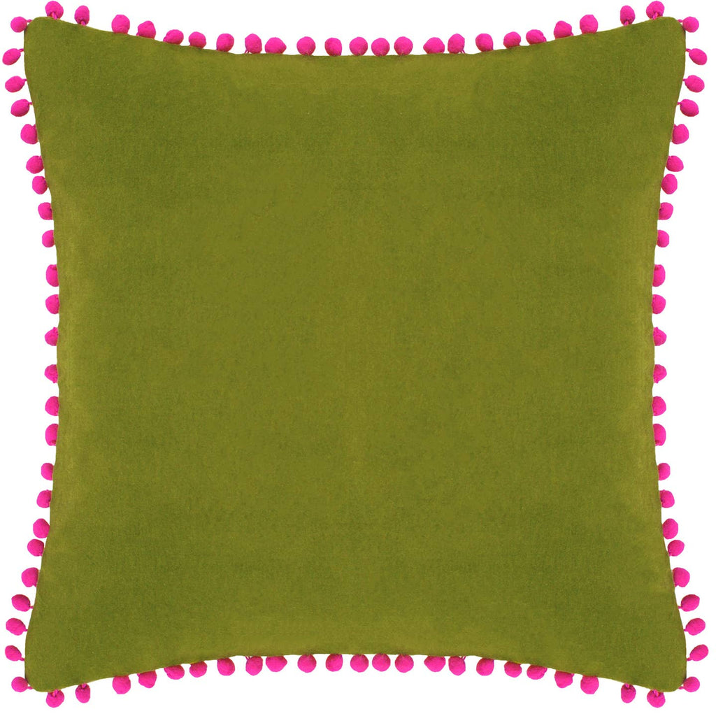 Bright and bold with a hint of bohemian charm, Paoletti Velvet Pompom cushion makes a striking entrance to your home. Featuring contrasting fuchsia pompom detailing, it brings a shot of colour to your room for a contemporary and creative display. Crafted from 100% cotton, this cushion is a comfortable and cosy with a faux velvet front and reverse. A hidden zip closure keeps your cushion pad safe and secure while the soft knife edging keeps this cushion unbearably snuggly.