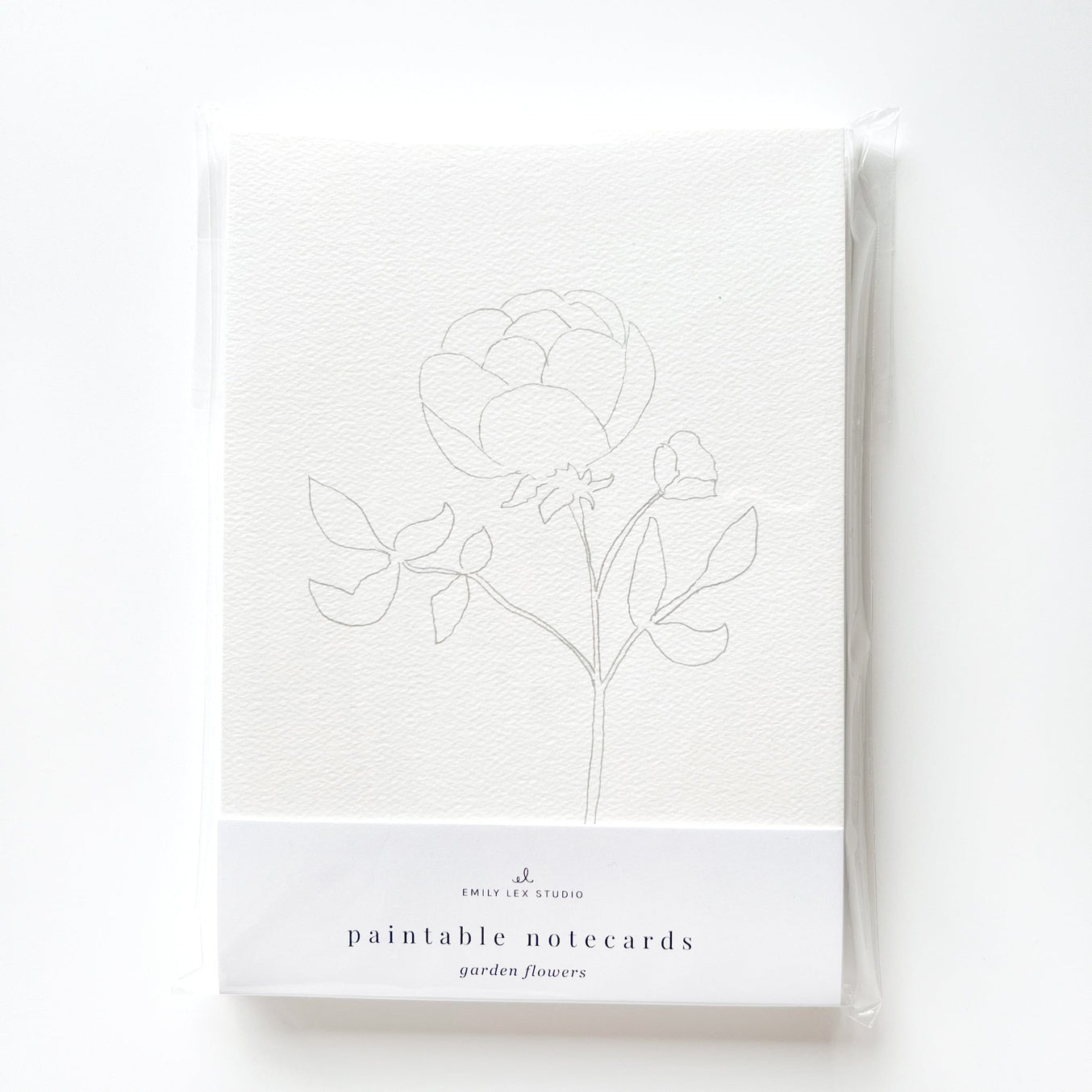 Paint your own special cards to send to loved ones! Sketches are printed on the front of each card with simple instructions for you to paint in with watercolors. You'll receive eight cards with two of each illustration: hydrangea, garden rose, delphinium and daisy. Perfect for artists of all ages!