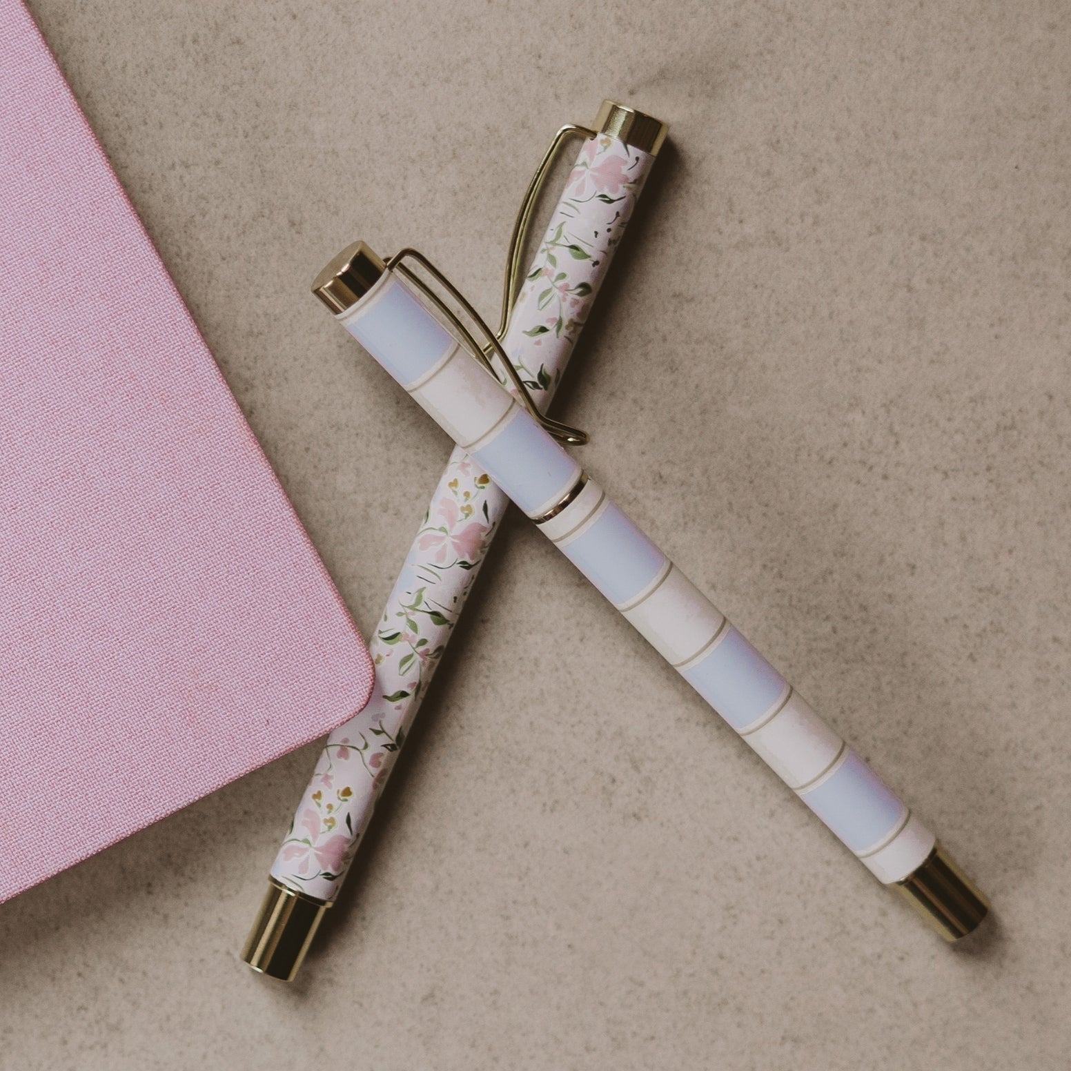Add timeless elegance and a bit of springtime to your desk supplies with our floral metal pen set. Perfect as Spring and Summer desk accessories or thoughtful gifts for graduations and new job celebrations! This Spring pen set is both functional and stylish.