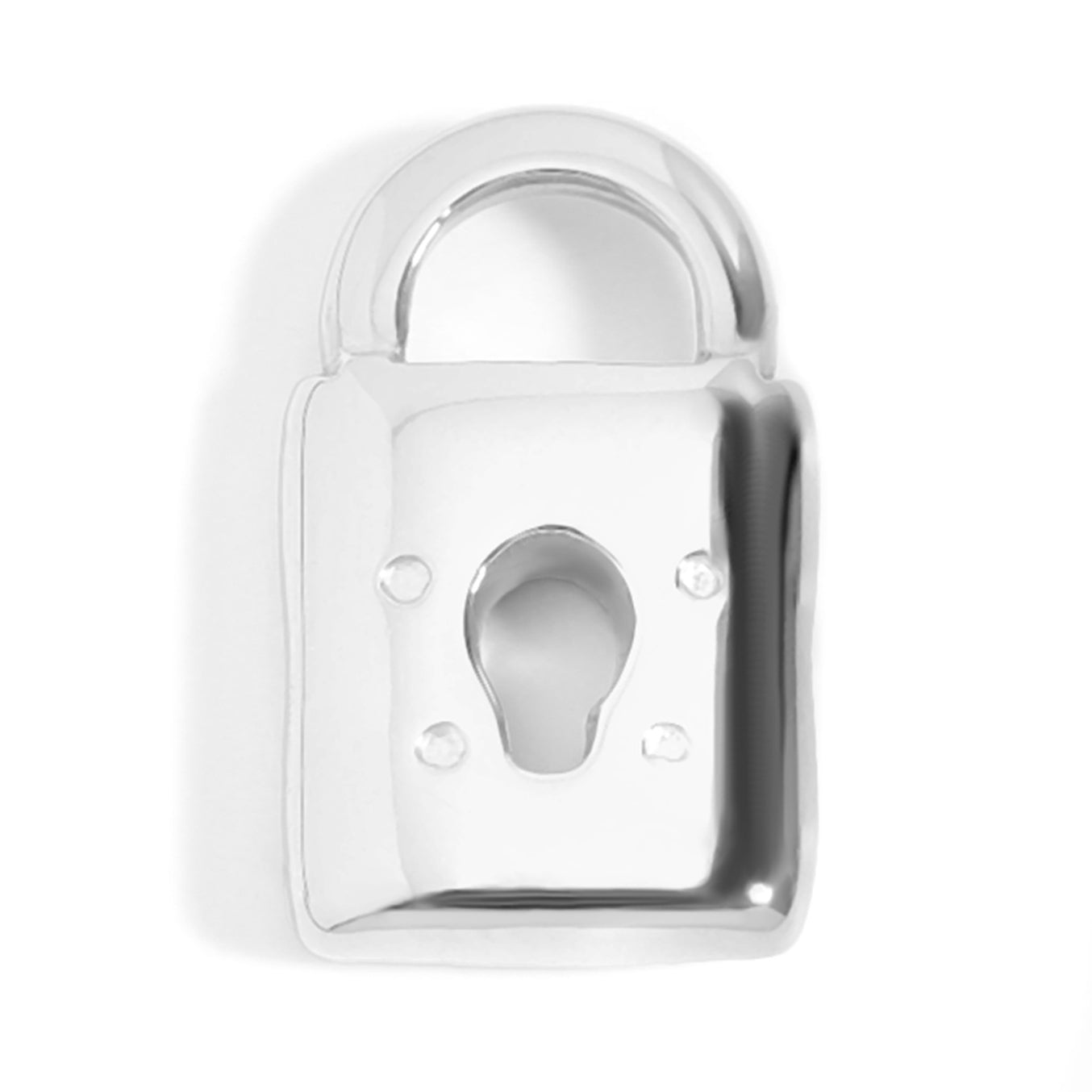Our 18K Gold PVD Coated Stainless Steel Padlock Charm is the perfect fusion of durability, luxury, and modern design. The padlock charm is a strong, symbolic piece often associated with love, security, and commitment, making it an ideal choice for customers seeking meaningful jewelry. Its sleek, modern design comes in both a gold and stainless steel color.