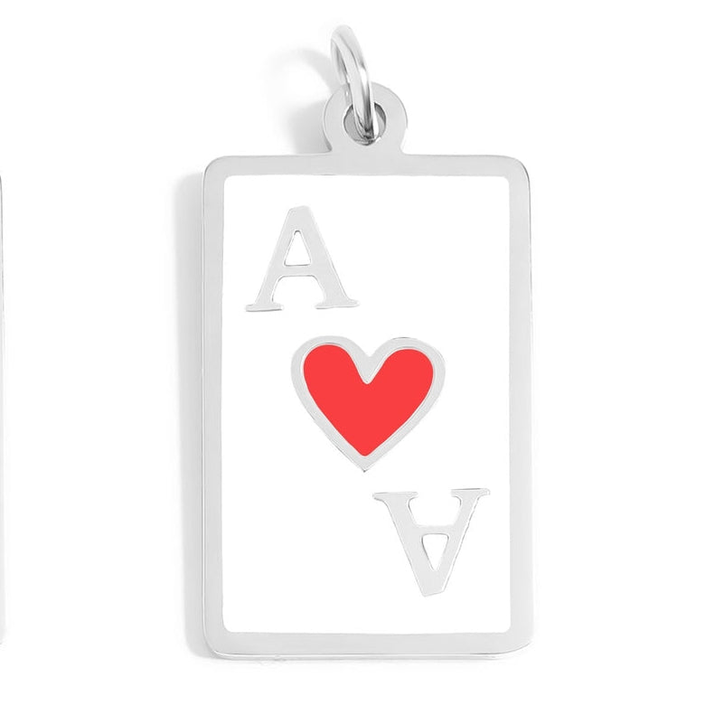 Make a bold statement with the Ace of Hearts Playing Card Pendant in white, a stylish and meaningful accessory that symbolizes love, luck, and passion. Whether worn as a personal talisman or gifted to someone special, it’s a unique piece that blends timeless symbolism with modern sophistication.