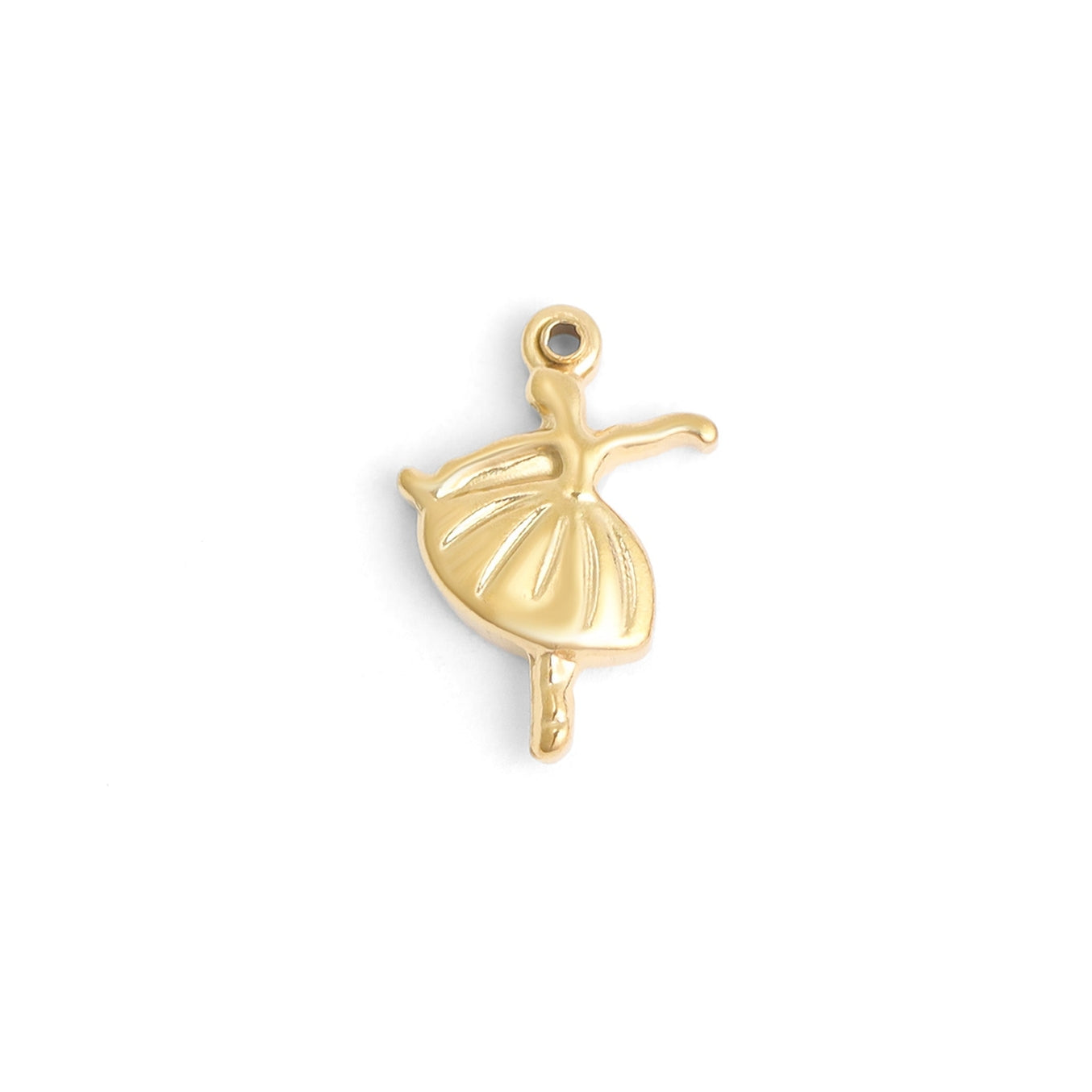The ballet's grace and beauty have captivated the minds and hearts of millions. The Ballerina Charm makes the perfect addition to your Charm necklaces and bracelets! Made with our proprietary blend of surgical-grade 18K Gold PVD-coated stainless steel designed for everyday wear, you will have quality, style, and comfort to cherish for years to come!