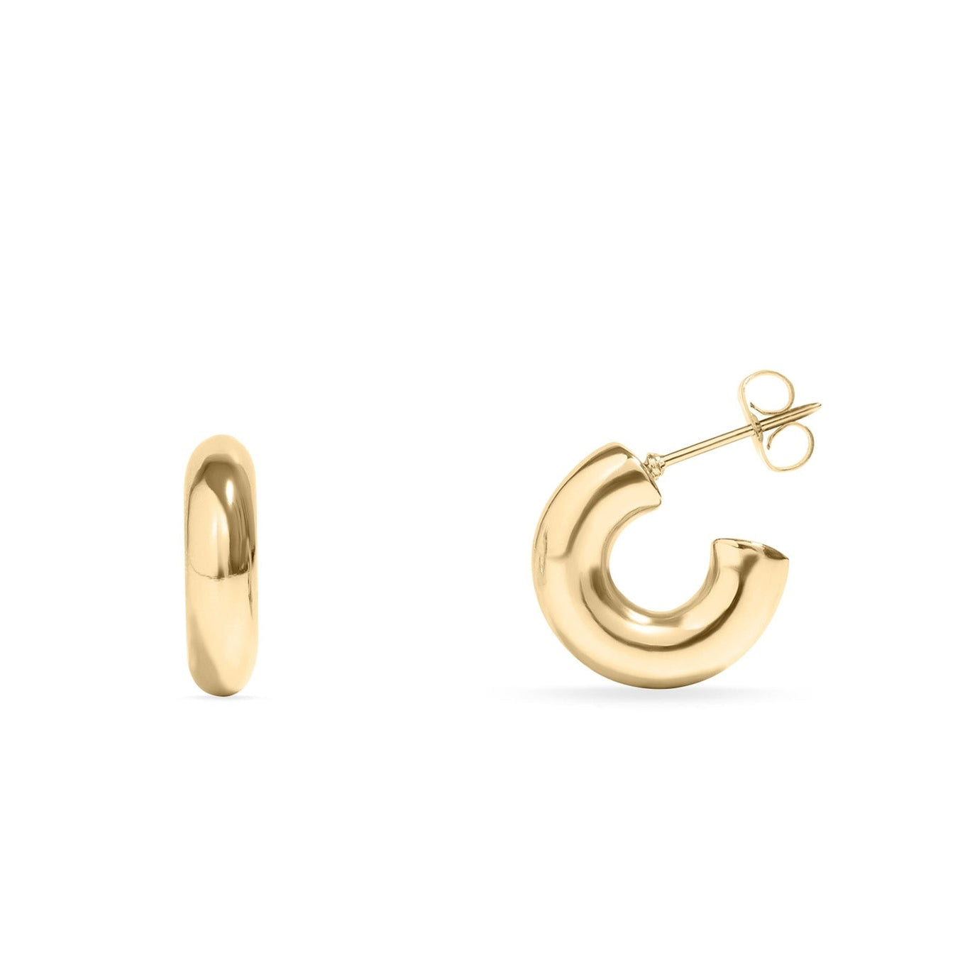 These huggies sit snugly on the earlobe, making them ideal for all-day wear or adding a touch of glamour to your evening look. Their versatile design complements both casual and dressy outfits, effortlessly elevating your style with a polished, contemporary edge.