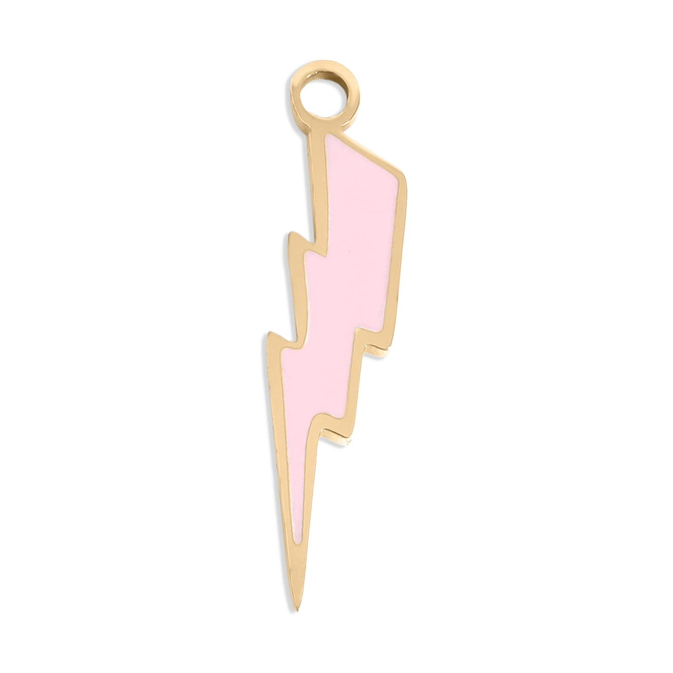 Epoxy Lightning Bolt Charm - Pink