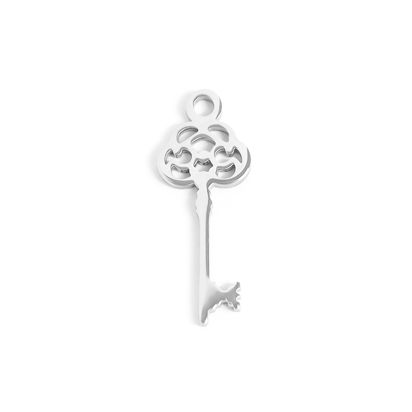 Unlock a touch of elegance with our Vintage Key Charm. This exquisite piece features a vintage key design, adding a touch of vintage glamour to any outfit. Made to be worn as a jewelry charm, it's perfect for adding a unique and sophisticated touch to your style.