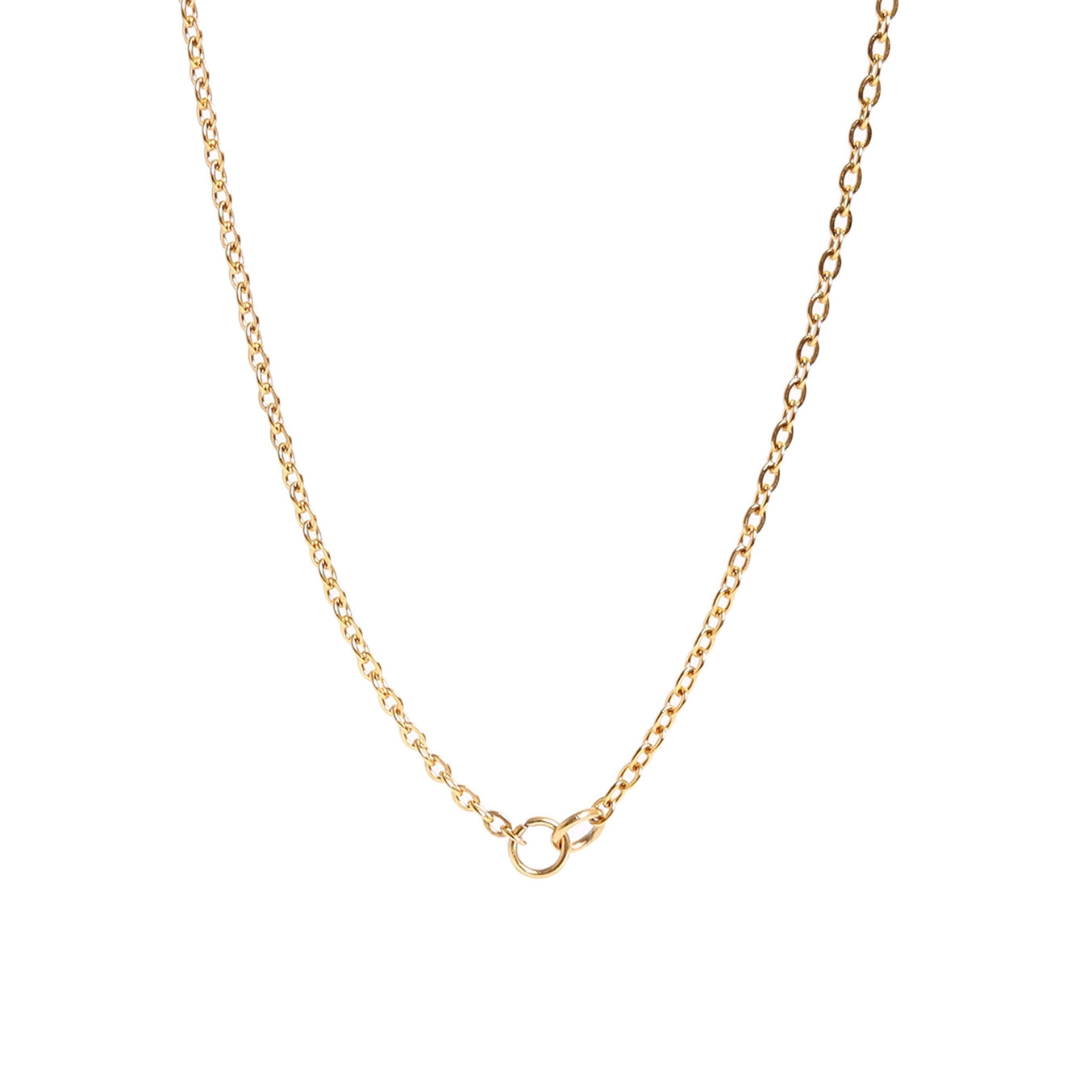 This necklace is featuring two jump rings on either side of the classic loop chain. This chain will perfectly fit any connector charm, allowing you to customize your charm necklace or bracelet in your own unique style!

Make sure to check out our charms and pendants to finish your creations!