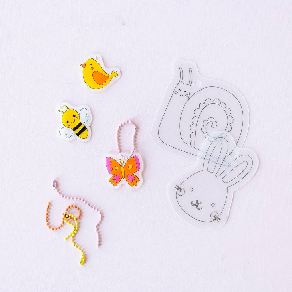 Add a touch of spring to your keys with our Spring Icons Shrink Plastic Keychain! Perfect for kids to create their own unique keychain. Experience the fun of shrink plastic while adorning your keys with adorable spring icons. (Crafting has never been so cute!)