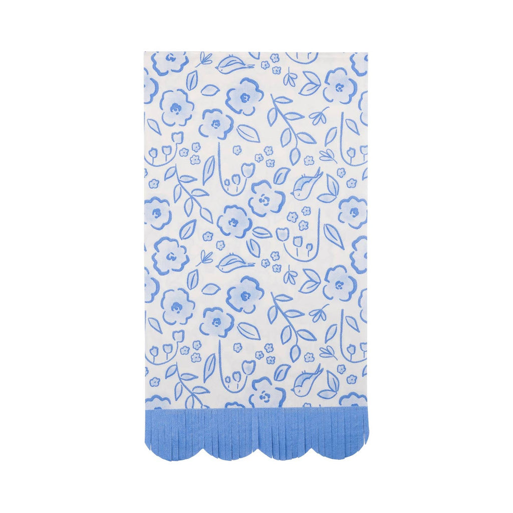 Brighten up your springtime table with our Floral Scatter Fringe Guest Napkins! These unique napkins feature a playful fringe and a sweet floral design, perfect for any Easter celebration or spring gathering. Add a touch of fun and whimsy to your party with these must-have napkins.