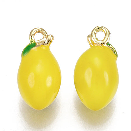 Add a touch of summer to your jewelry collection with our Lemon Charm. This tiny charm is perfect for adding to your bracelet or necklace for a playful and joyful touch. Embrace the sunny season with this fun and versatile accessory!