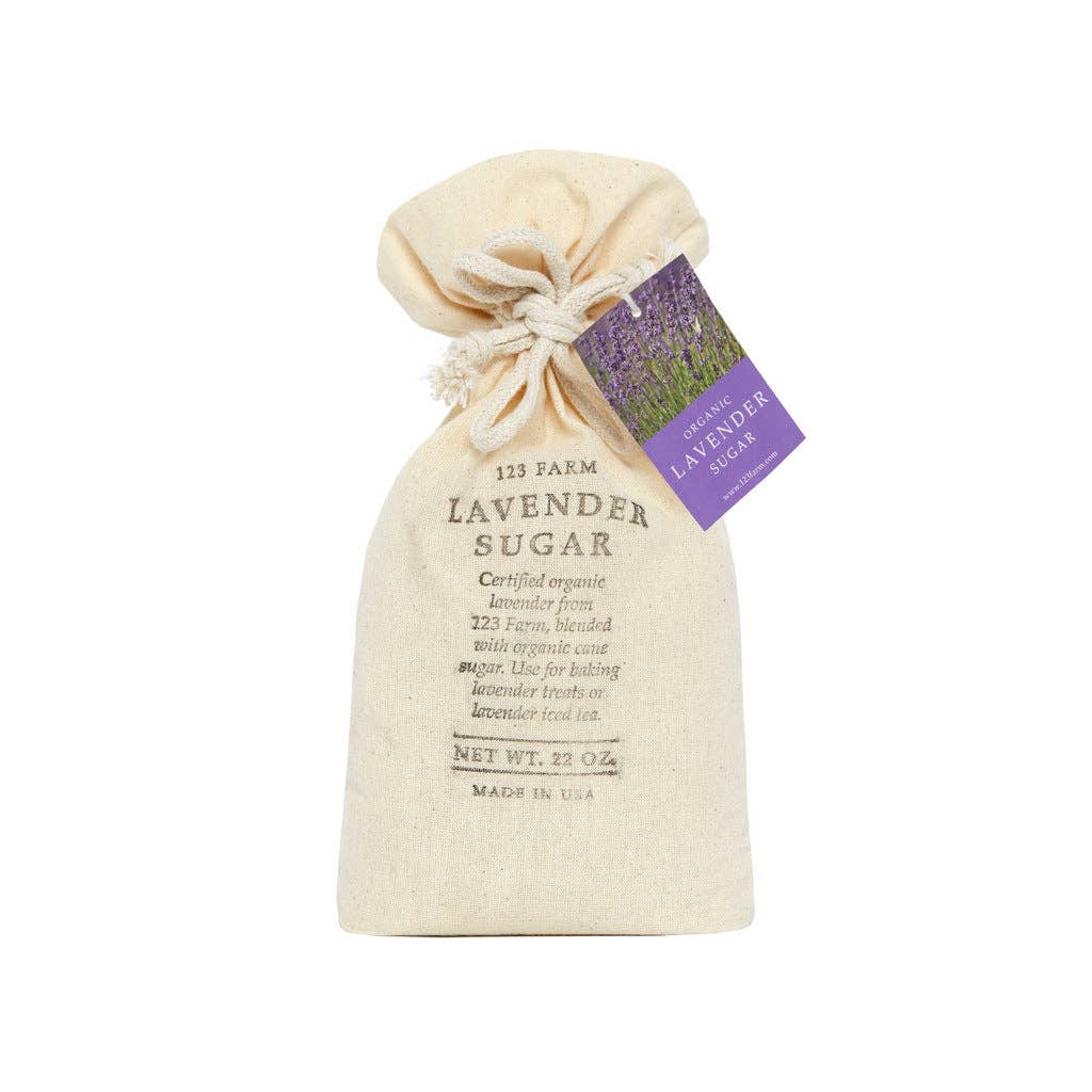 This organic lavender-infused sugar will add a delightful flavor to baked goods and beverages.

Use it to replace all or part of the sugar in a recipe. Sprinkle on cookies, muffins, cakes &amp; breads just before baking for a lovely effervescence. Enhance a glass of lemonade, hot cocoa or tea with a dash of lavender sugar.