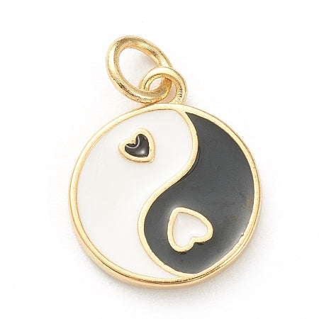With this Heart Filled Yin Yang Charm, you can embrace the balance and harmony of the yin yang sign while also adding a touch of love with the heart details. This versatile charm can be worn on a bracelet or necklace, making it a perfect addition to your accessories collection.