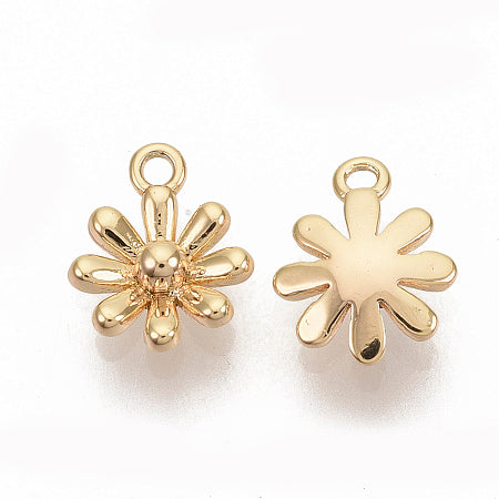 Add a touch of elegance to your jewelry collection with our Gold Daisy Charm. This beautiful all gold color charm can be the perfect addition to your favorite bracelet or necklace, adding a delicate and feminine touch to any outfit. Elevate your style with this versatile and timeless piece.