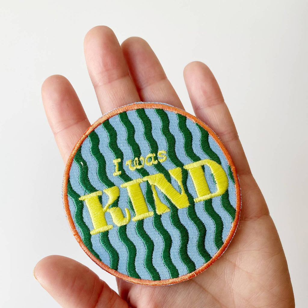 Colorfully embroidered patch measuring 3x3 inches in diameter. Iron-on backing. An inspiring patch that can be used as a badge of honor for kids and adults alike! Iron on to your favorite jean jacket or backpack.