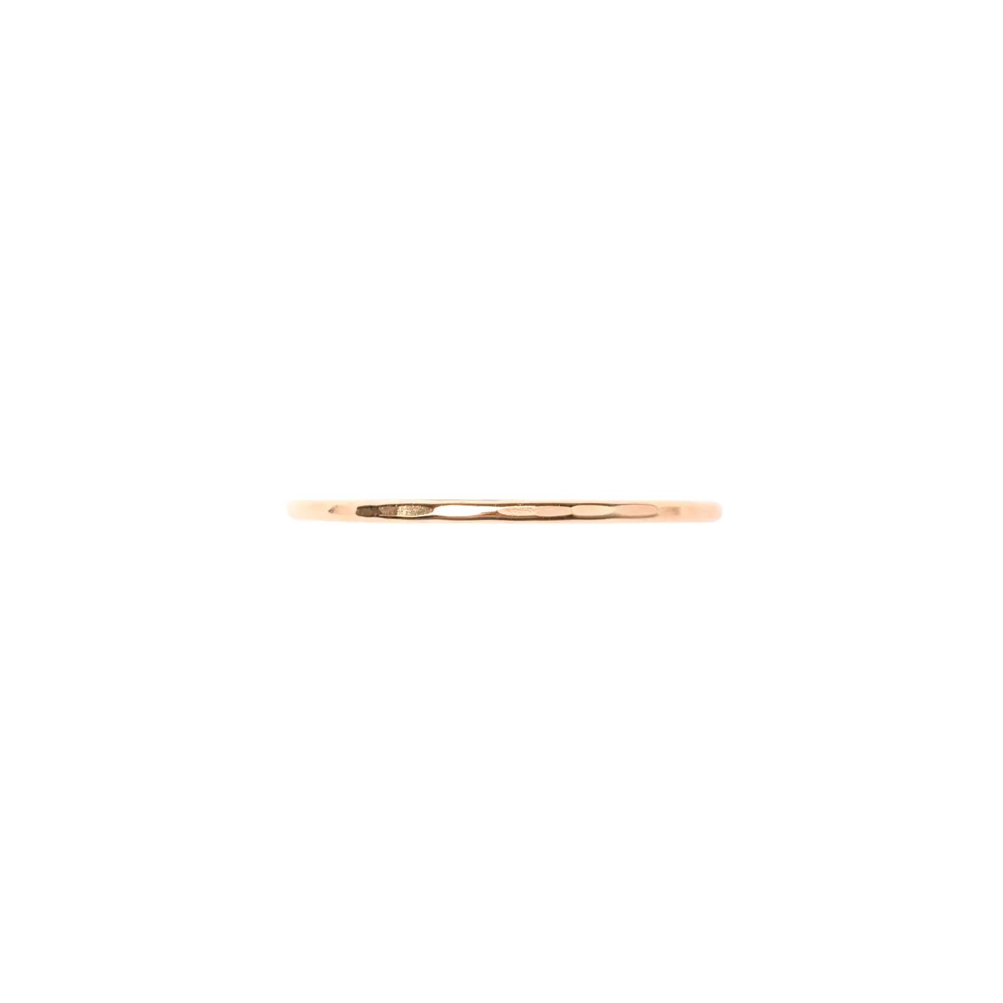 Gold Hammered Stacking Ring
