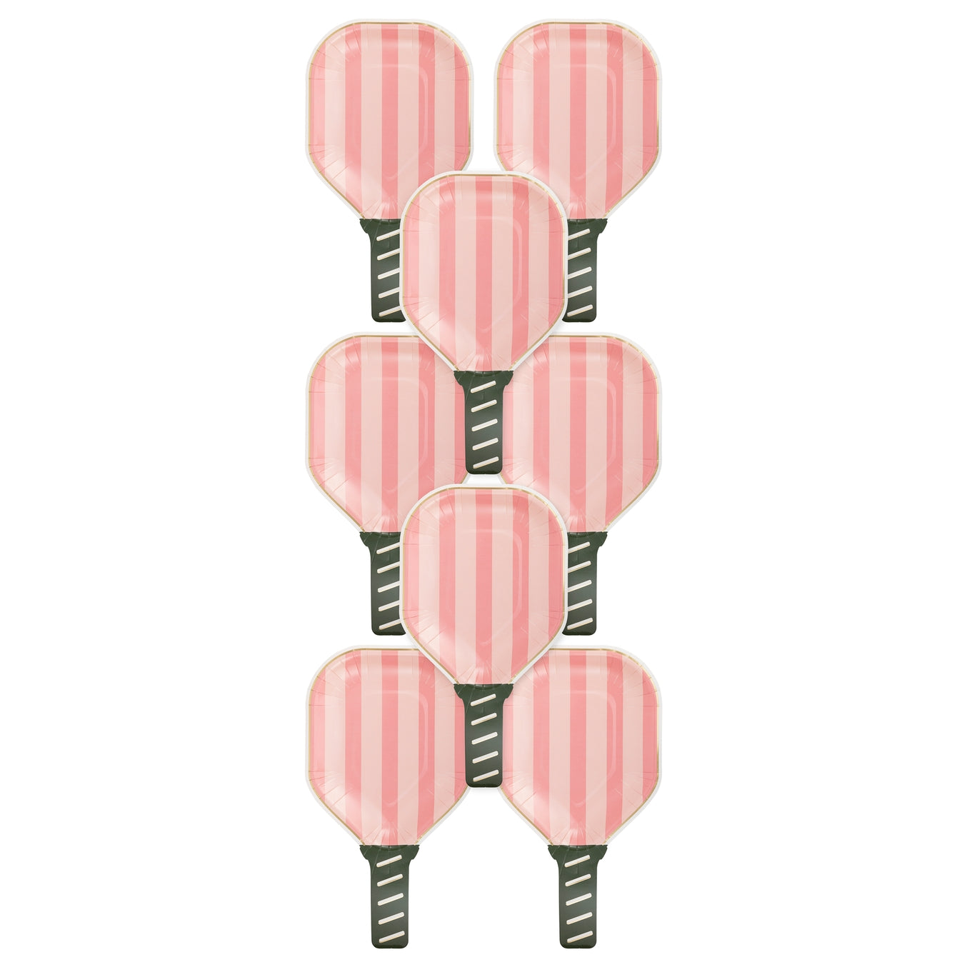 Pink Paddle Shaped Paper Plates
