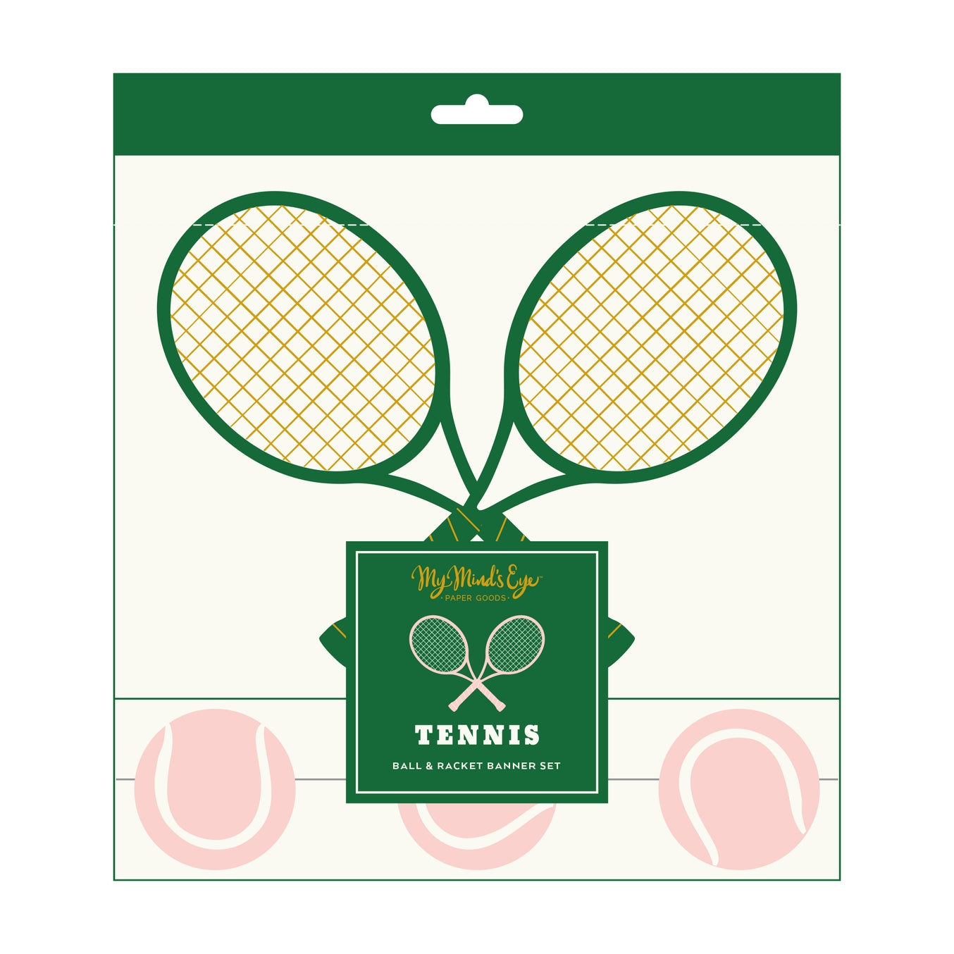 Ball & Racket Banner Set