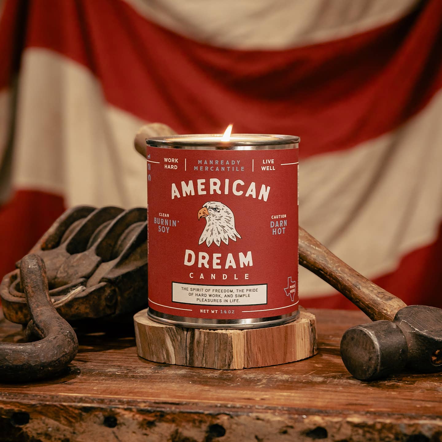 AMERICAN DREAM

The spirit of freedom, the pride of hard work, and simple pleasure in life. Notes of Bourbon Vanilla, Bergamot, &amp; Sandalwood.