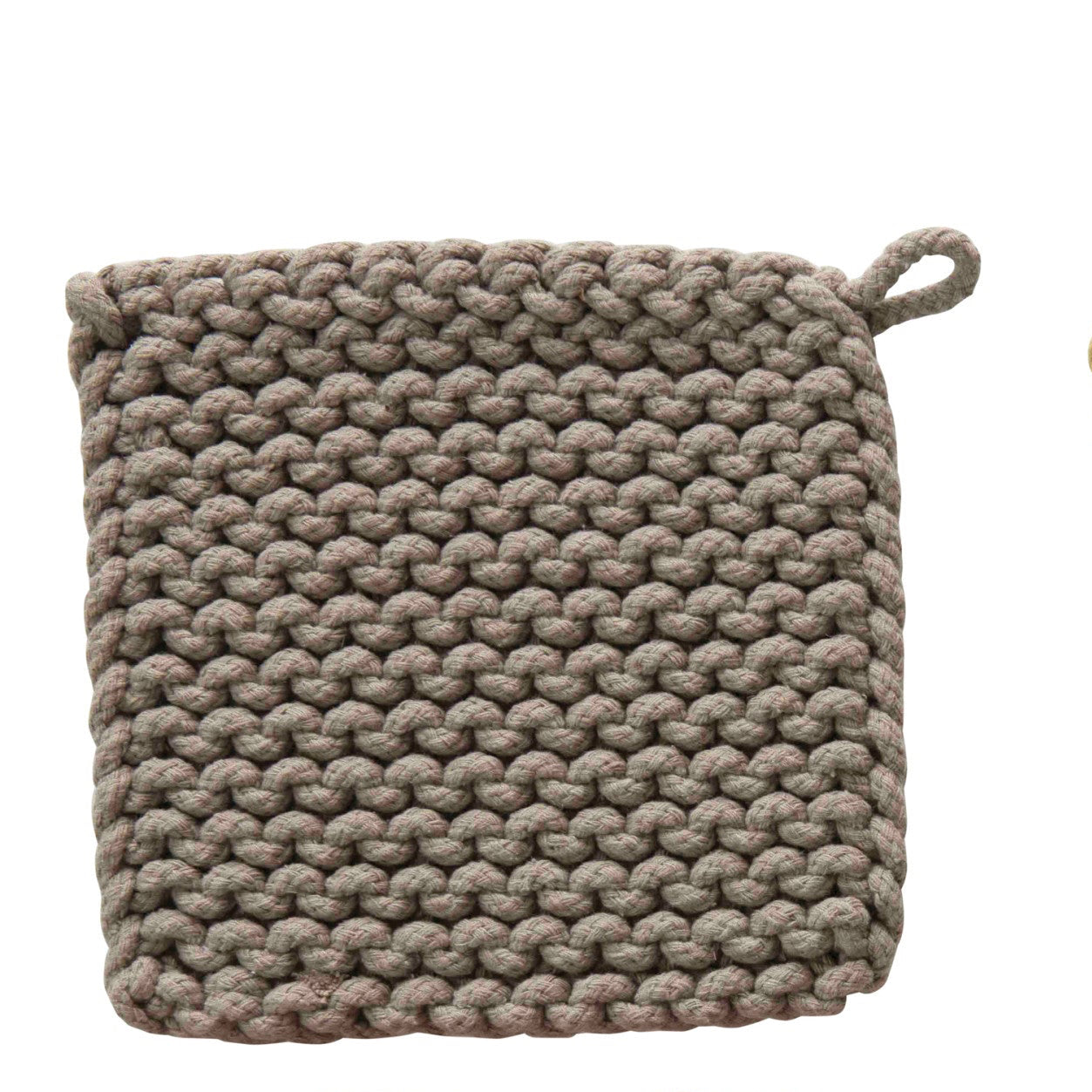 Cotton Crocheted Pot Holder - Ashen