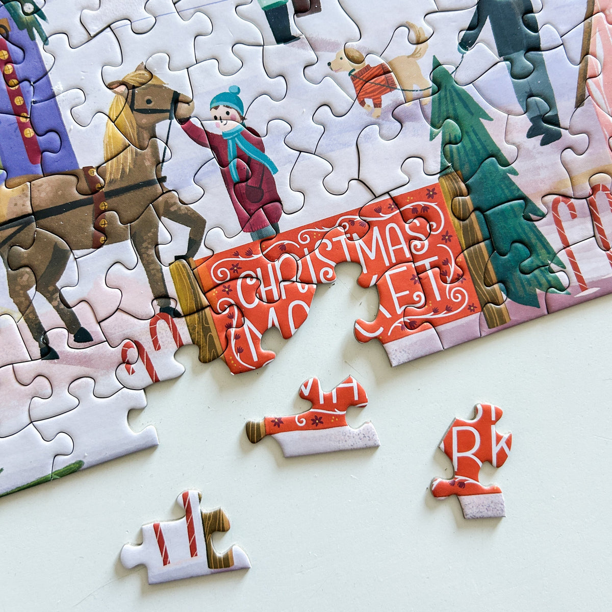 zoomed in close up of puzzle.