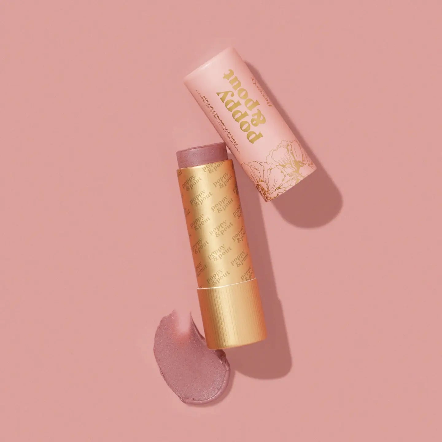 Beverly is a mauvy pink lip tint. These sheer lip tints feature buildable color, so you can be as bold or as subtle as you wish.

Your favorite Poppy &amp; Pout lip balm formula, now with a subtle tint! Apply once for sheer coverage or double/triple up for a more colorful lip. All tints feature our best-selling Sweet Mint flavor!