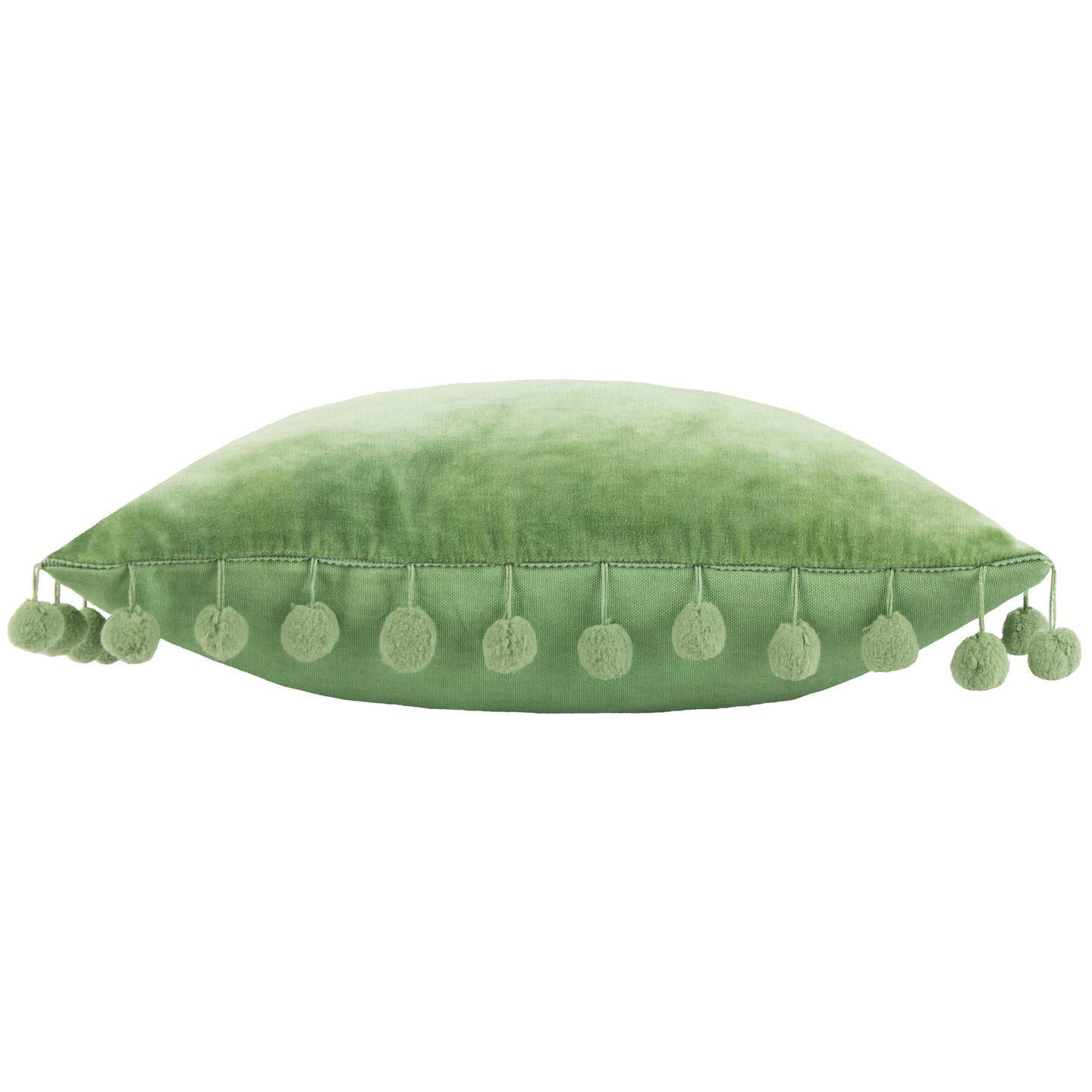 Dora Leaf Green Velvet Square Pillow