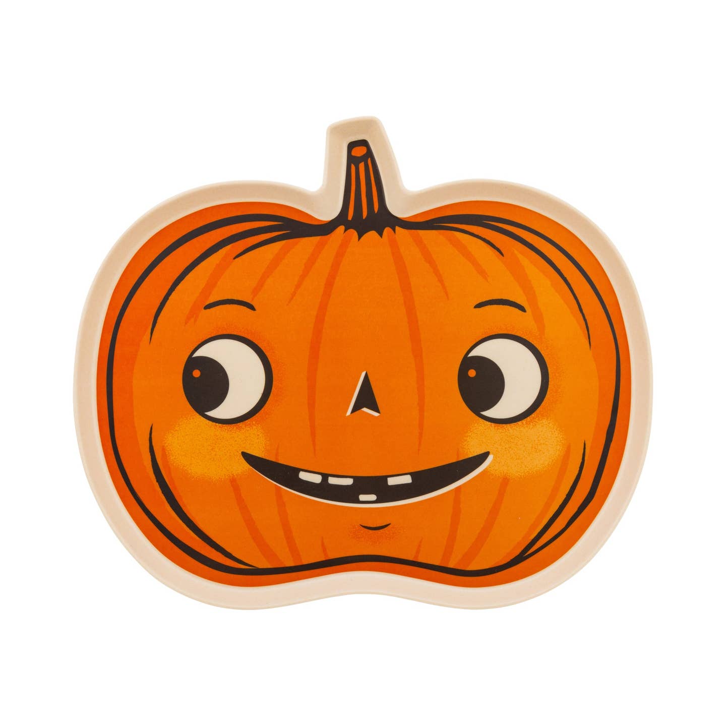 Elevate your Halloween table with our festive Pumpkin Bamboo Tray! This vintage-inspired serving piece adds a playful touch to your spooky celebrations. Perfect for displaying treats, holding drinks, or creating a fun centerpiece. The natural bamboo construction combines durability with style for a party accessory that's both practical and delightfully seasonal!

Details:

17" x 14.5" bamboo fiber tray
Food safe
Dishwasher safe
Eco-friendly and sustainable
Do not microwave