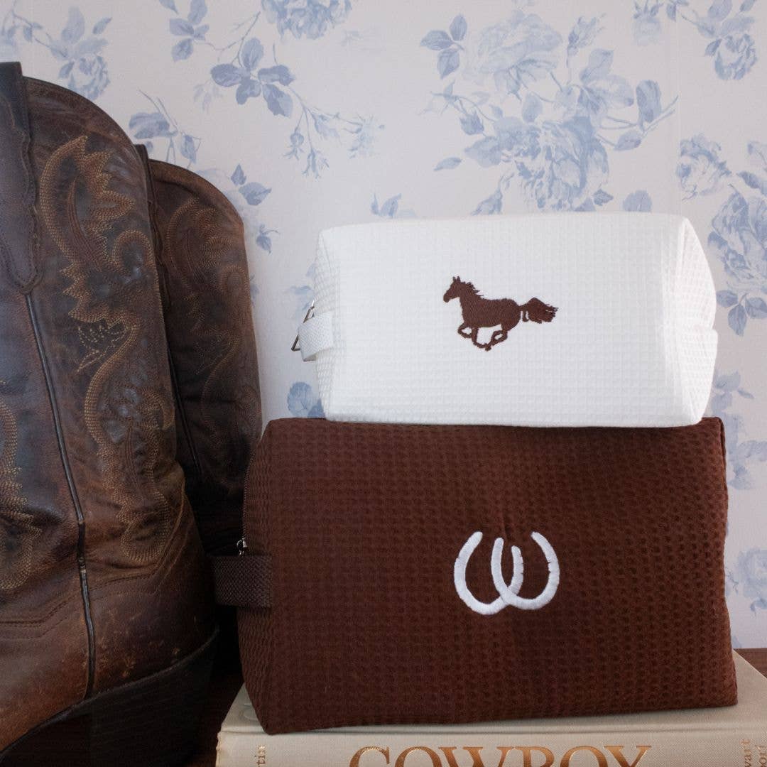 White Horse Makeup Travel Bag