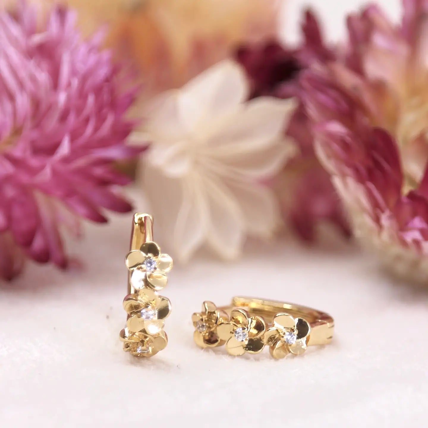 These hoops are named after the flowers that symbolize harmony, order, and balance. When you give someone a bunch of Cosmoses, it is said you are giving them the universe!