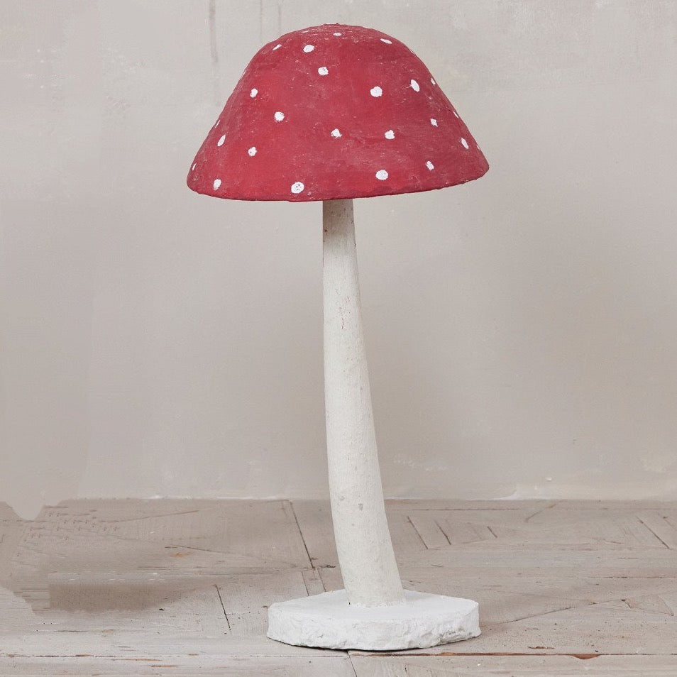 Metal & Paper Mache Mushroom