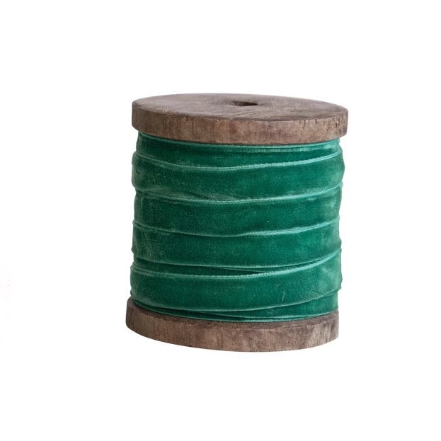 Calming Greens Velvet Ribbon - 3 Color Options