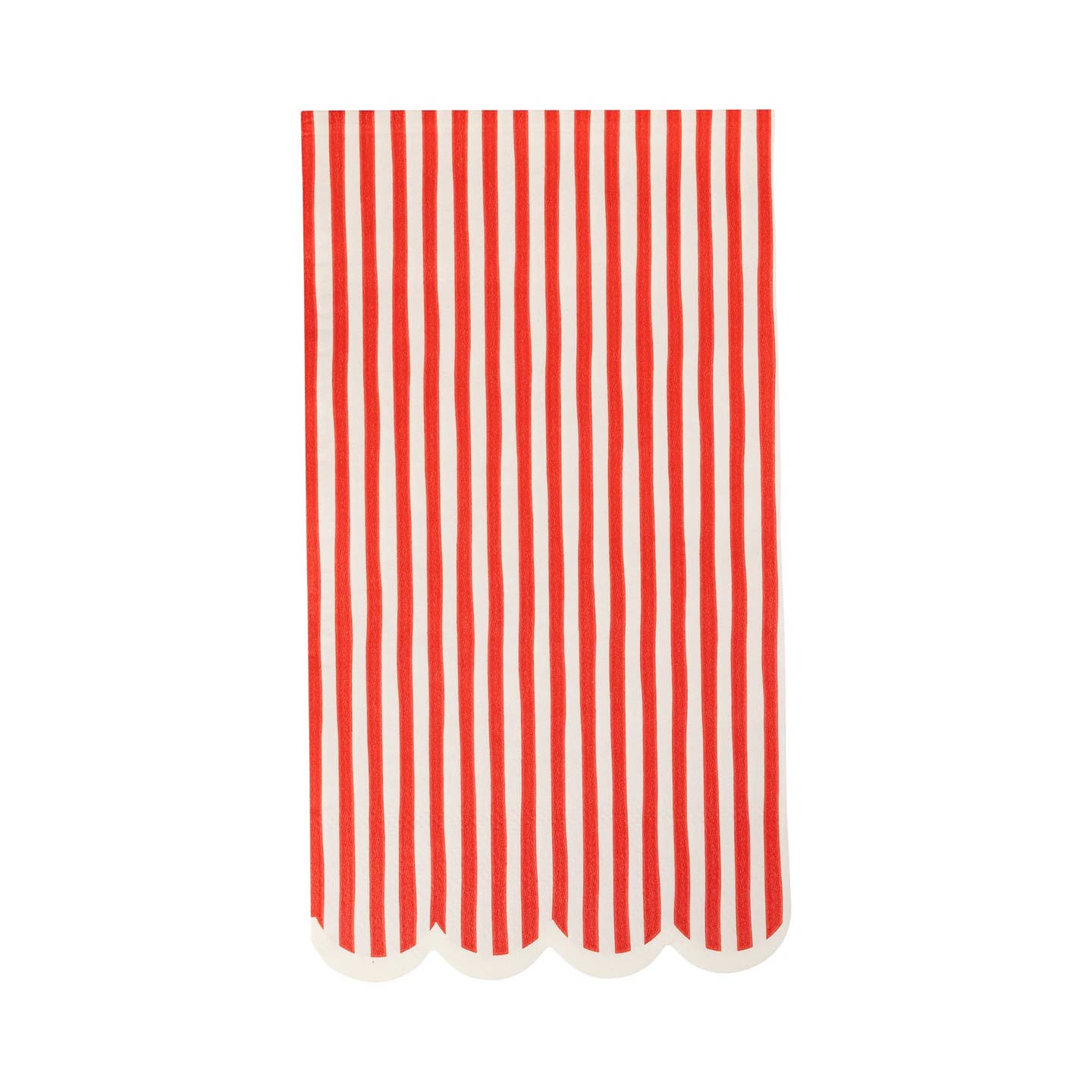 Add festive flair to your holiday table with the Red Striped Dinner Napkin. Featuring classic red and white stripes, this napkin perfectly complements your Christmas décor and adds a cheerful touch to any party setting.

Details:

24 napkins
4.25" x 7.75" inch paper napkins