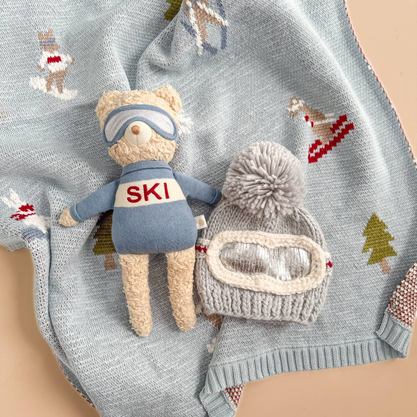 Winter Sports Baby Cotton Blanket