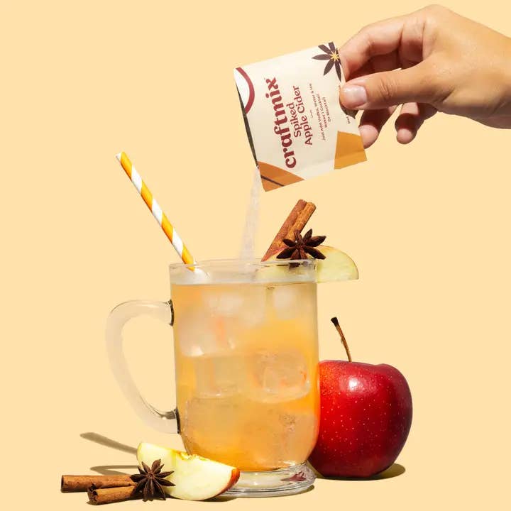 Spice up the season with a sip of our Spiked Apple Cider! Taste the flavors of cinnamon, apple and orange..OH MY!

Unlike skinny syrups, Craftmix was specifically designed for people on the go! We’ve seen our customers enjoy Craftmix cocktail mixers &amp; kits in so many different places including: camping, festivals, concerts, airplanes, house parties, bars, picnics, pool parties, tailgates and more! Create a skinny mix with no health shame!