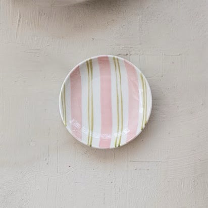 Hand-Painted Stoneware Dish - Blush Grove