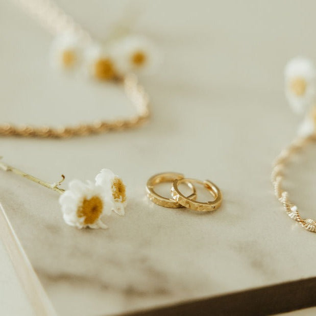 Sydney Hammered Hoops  - Mauve Jewelry Co.