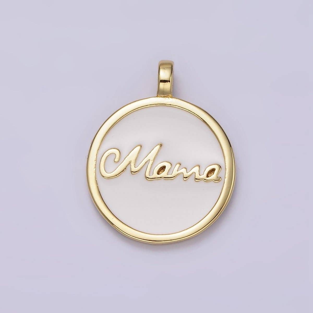 Celebrate the mamas’ in your life with this white enamel pendant charm! A beautiful and dainty addition to any bracelet, necklace or bag charm!