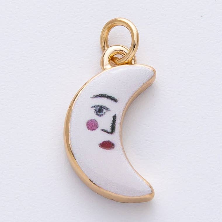 Add a touch of celestial magic to your jewelry collection with our White Enamel Crescent Moon Charm. This glowing, moonlit piece brings a soft, modern aesthetic to any curated look.
