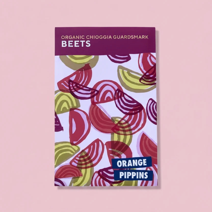 Aptly nicknamed Candy Stripe beets. Fun and festive with sweet, mild flavor!

This old Italian heirloom is THE beet to grow if you can only grow one. It’s hard to believe that something so bright and festive emerges out of the dirt. Their striking beauty is best appreciated sliced raw or in matchsticks, but they are also wonderful for roasting where their color and flavor will mellow. And don’t forget to eat the greens too, steamed with lots of butter. Yumm.

Beets are a cool season plant. Direct sow.