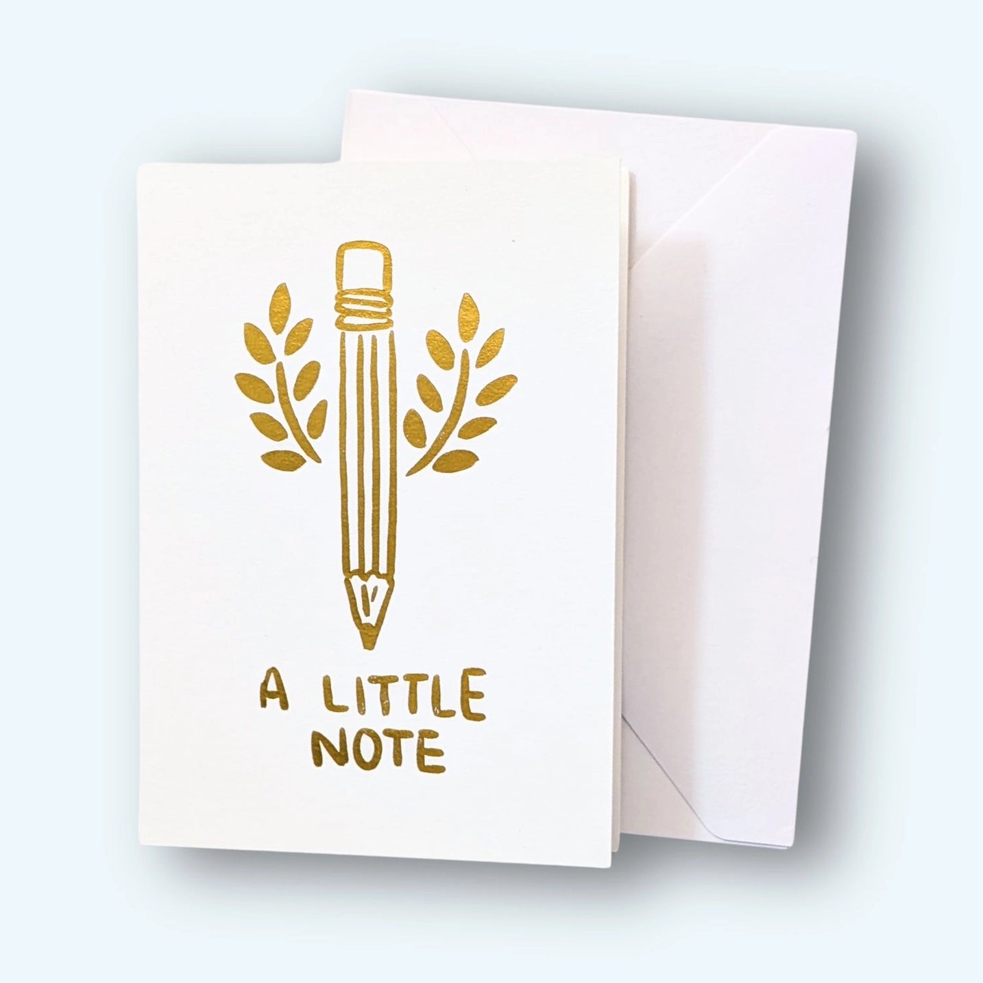 Our mini gift enclosures are the quintessential finishing touch for any gift, or a whimsical way to tuck a secret note into a bouquet or a book.

Hand-illustrated stamped with gold foil on thick French white paper, these 3.5" x 2" cards are designed to turn an ordinary greeting into a lasting memory.

Blank inside.

Because sometimes, the most poetic thing you can say is a note written on a little bit of gold-dusted magic.
